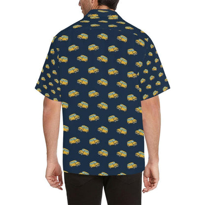 School Bus Print Design Hawaiian Shirt