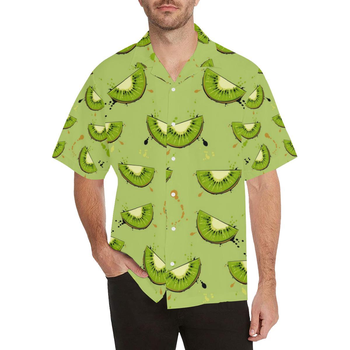 Kiwi Pattern Background Mens All Over Print Hawaiian Shirt