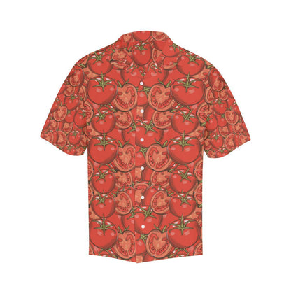 Red Tomato Pattern Mens All Over Print Hawaiian Shirt