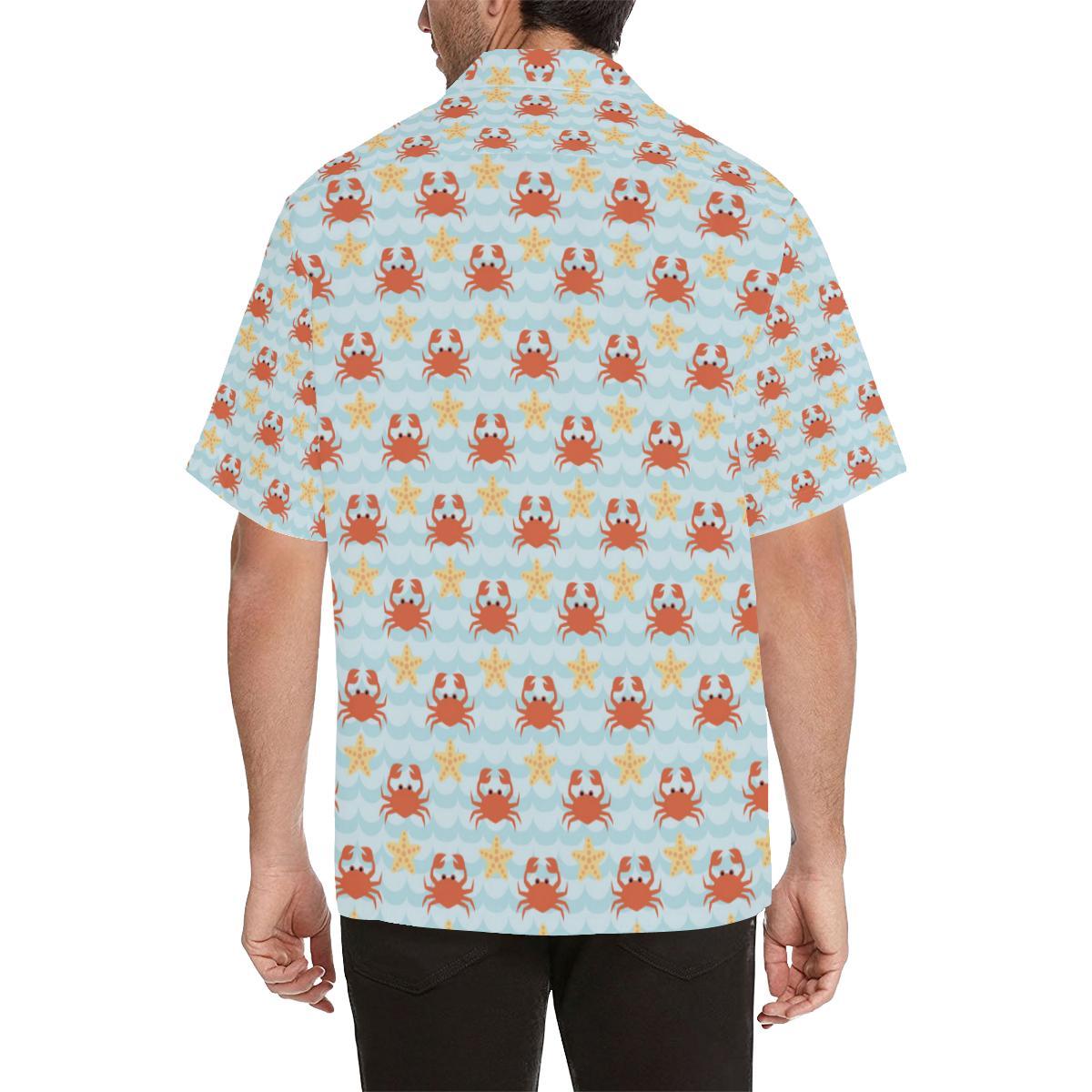 Crab Pattern Print Design Hawaiian Shirt