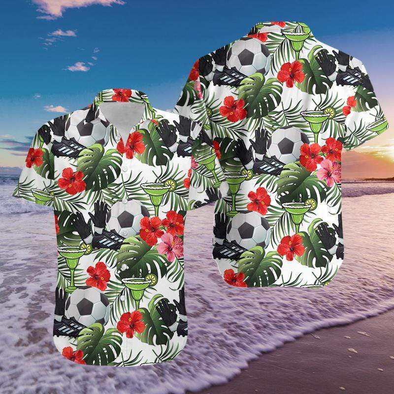 Soccer And Margarita Hawaiian Aloha Shirts #169h