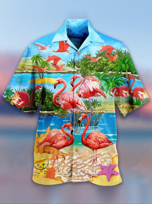 Tropical Flamingo Hawaiian Shirt | For Men & Women | Adult | HW2372