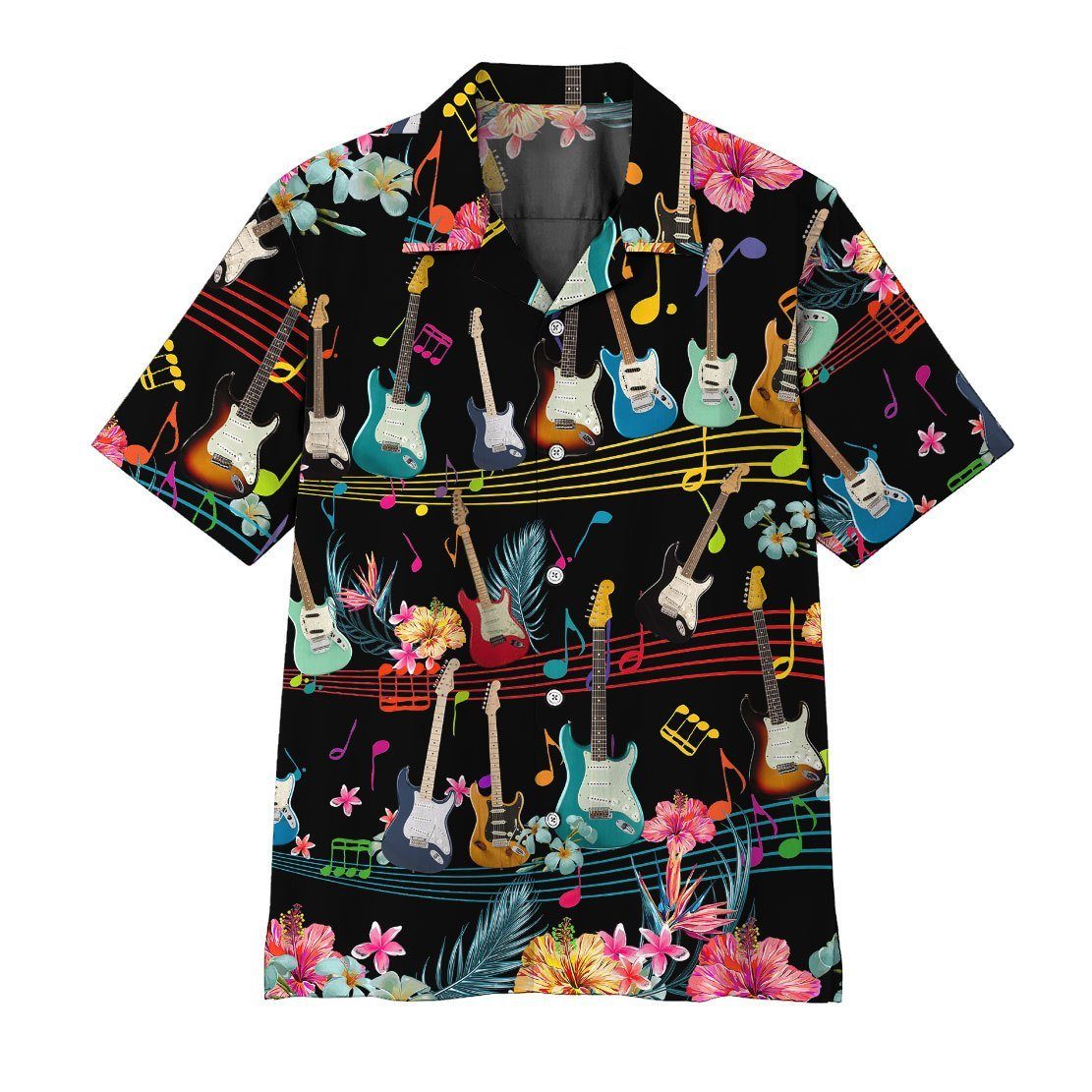  3D Electric Guitar Hawaii Shirt