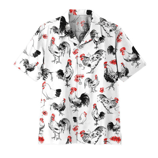  3D Rooster Hawaii Shirt