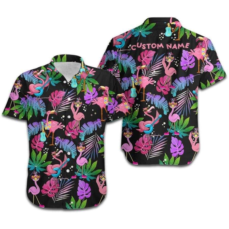 Hawaiian Aloha Shirts Funny Flamingo In Summer Custom Name