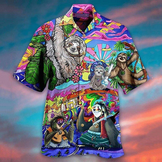 Lovely Sloths On Vacation Hawaiian Shirt | For Men & Women | Adult | HW7047