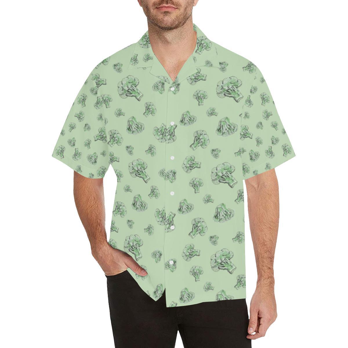 Broccoli Pattern Print Design Hawaiian Shirt