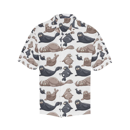 Sea Lion Pattern Print Design Hawaiian Shirt