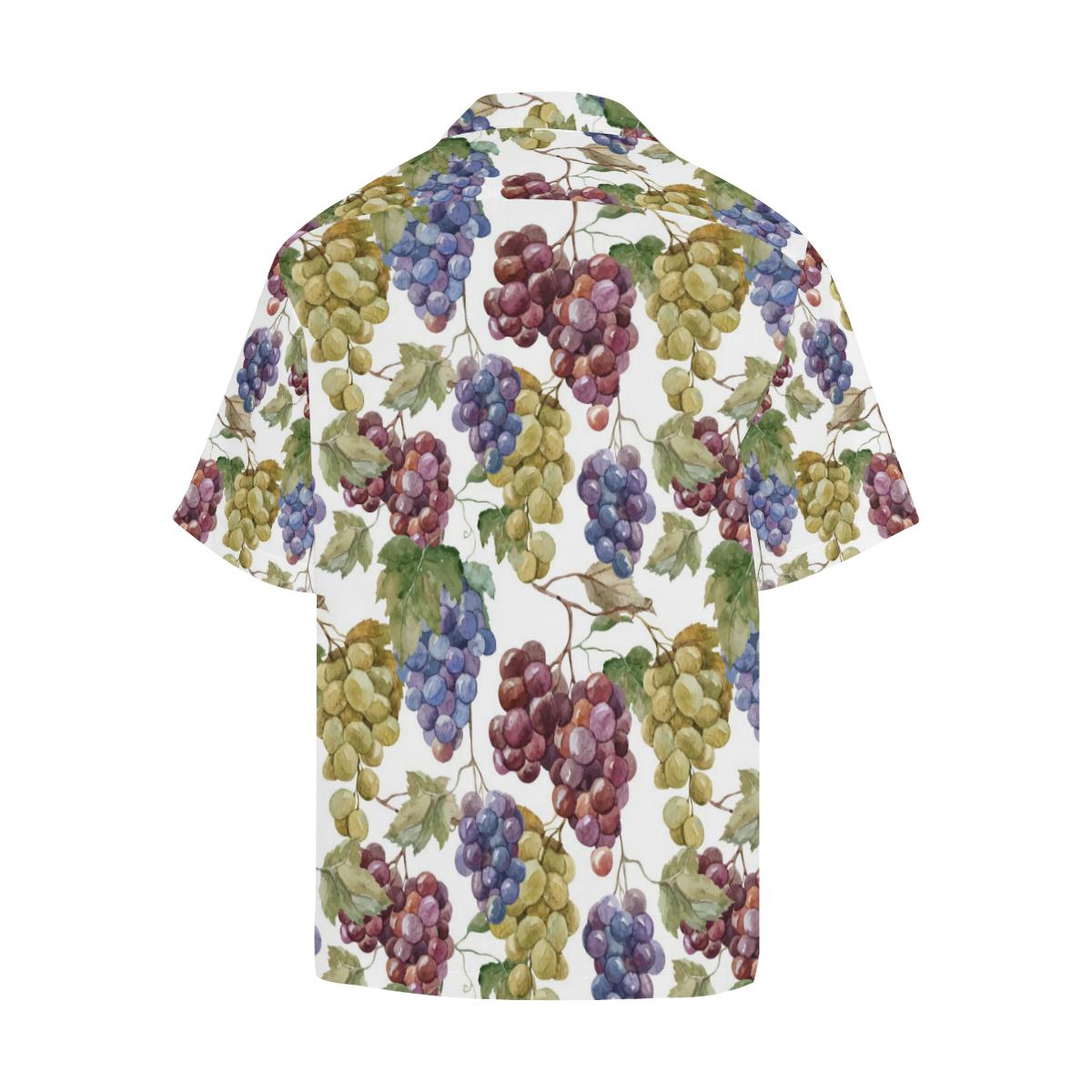 Grape Pattern Mens All Over Print Hawaiian Shirt