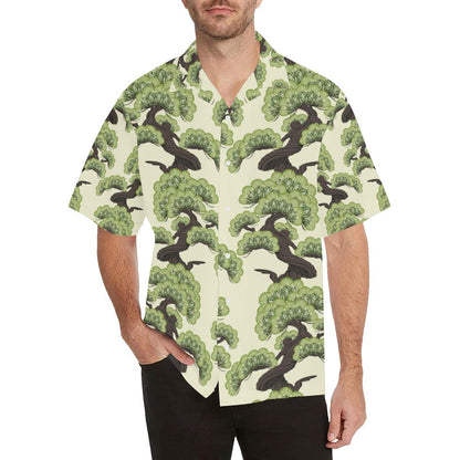 Bonsai Pattern Mens All Over Print Hawaiian Shirt