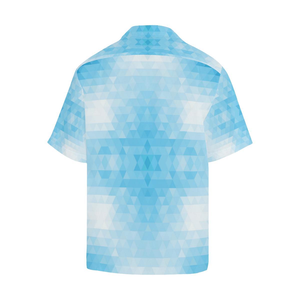 Geometric Blue Pattern Print Design Hawaiian Shirt
