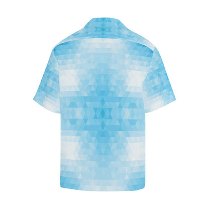 Geometric Blue Pattern Print Design Hawaiian Shirt