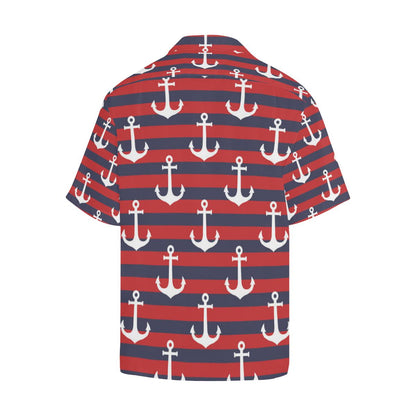Nautical Pattern Print Design A Hawaiian Shirt