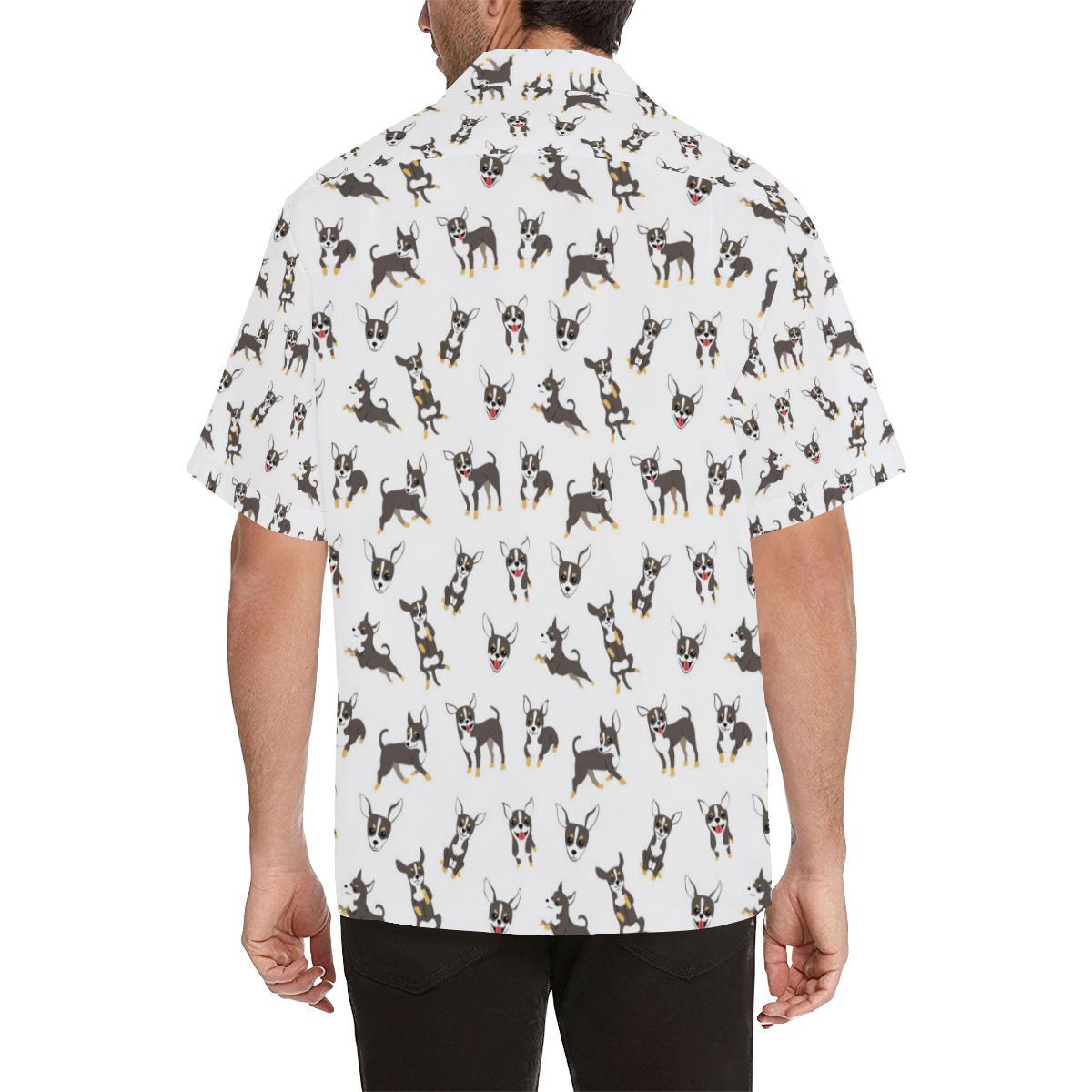 Chihuahua Dog Pattern Mens All Over Print Hawaiian Shirt