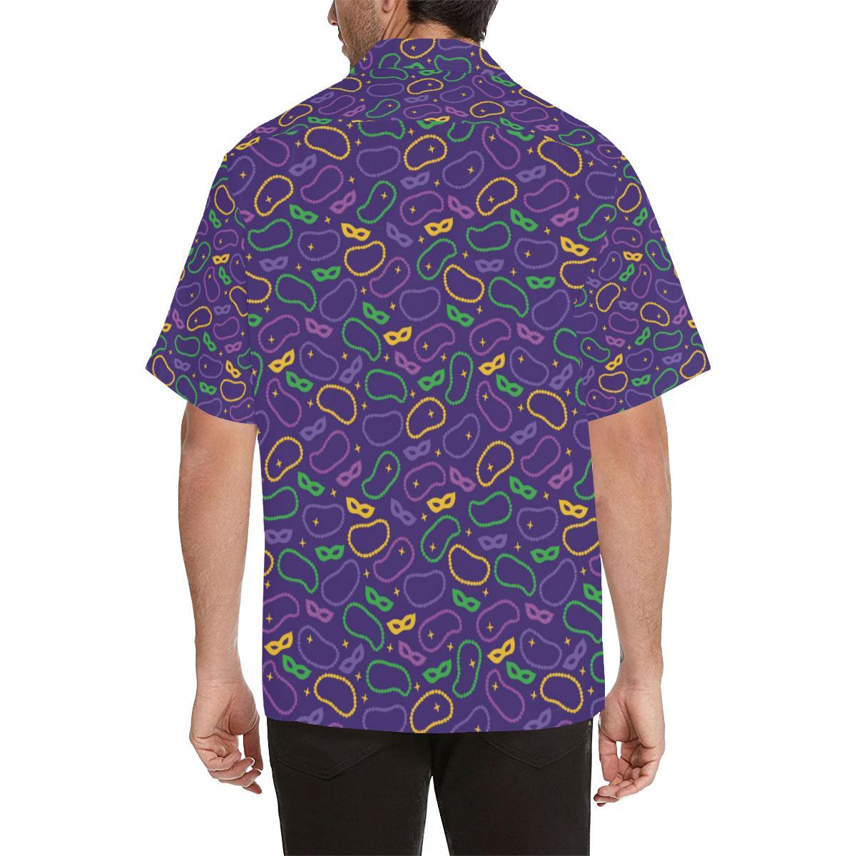Mardi Gras Pattern Print Design Hawaiian Shirt