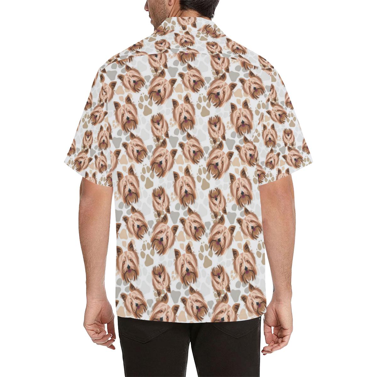 Yorkshire Terrier Pattern Print Design 04 Mens All Over Hawaiian Shirt