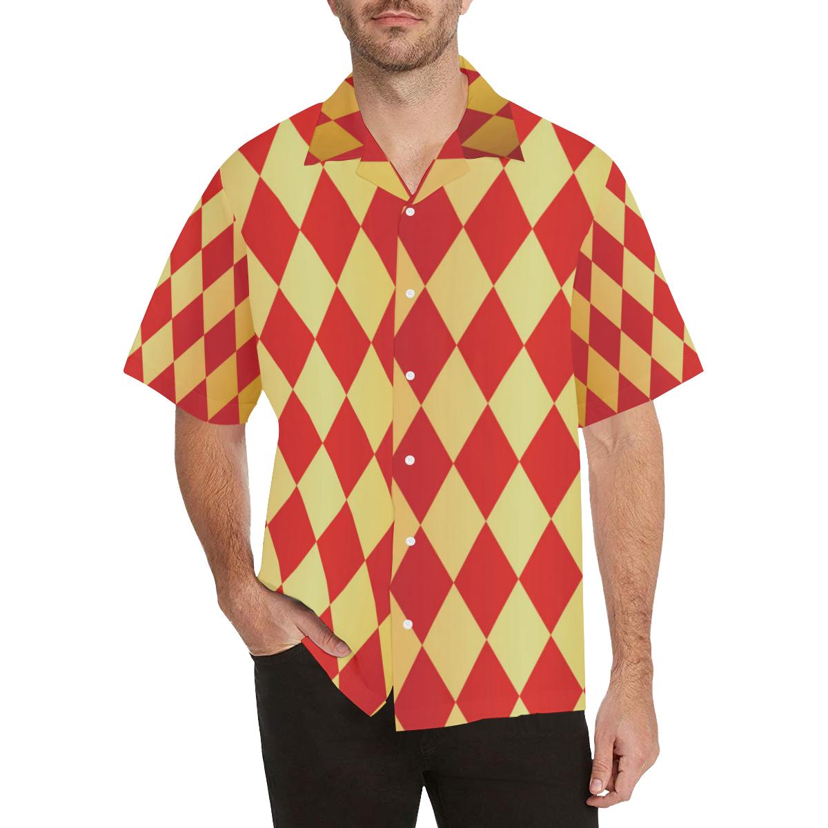 Harlequin Pattern Print Design Hawaiian Shirt