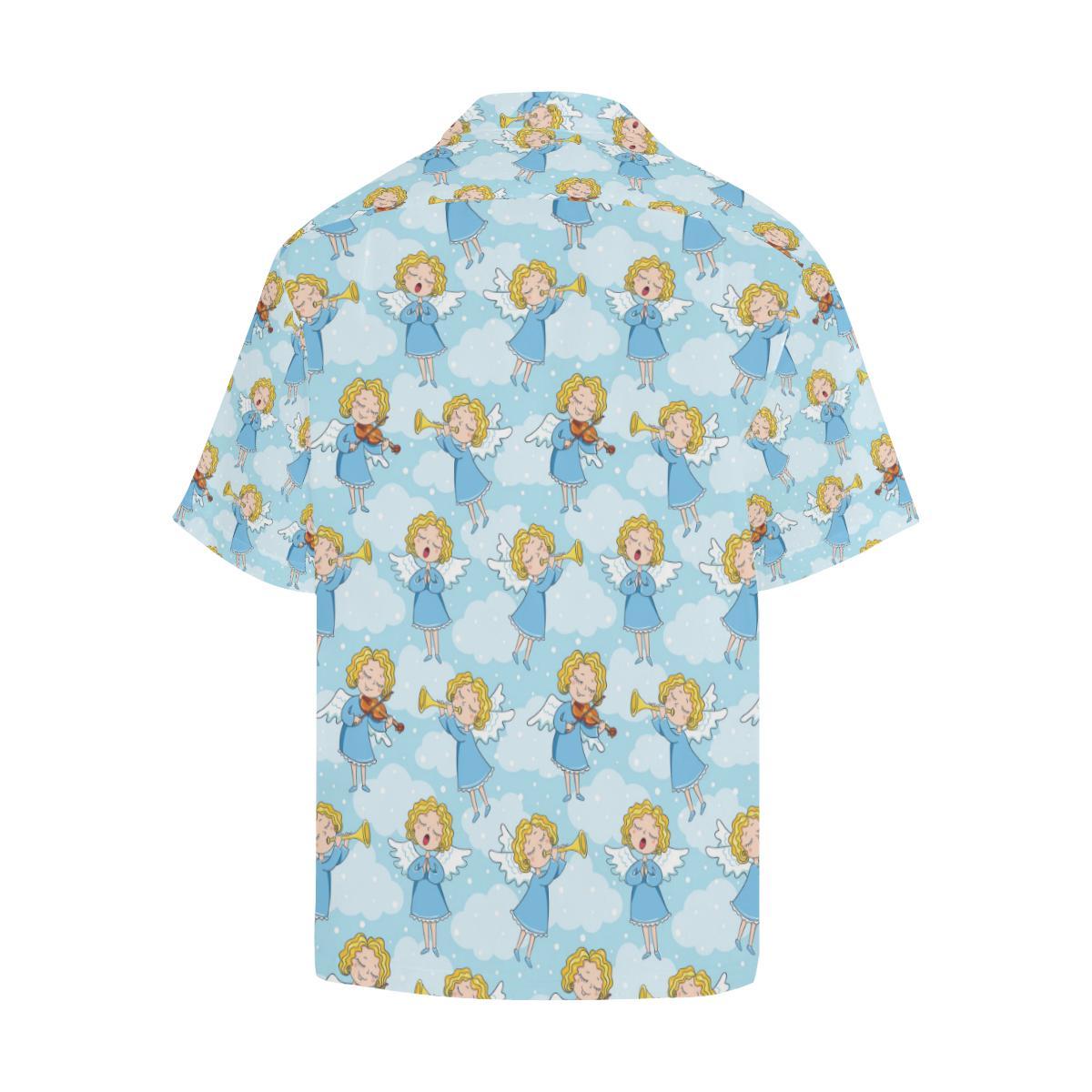 Angel Musician Pattern Print Design Hawaiian Shirt