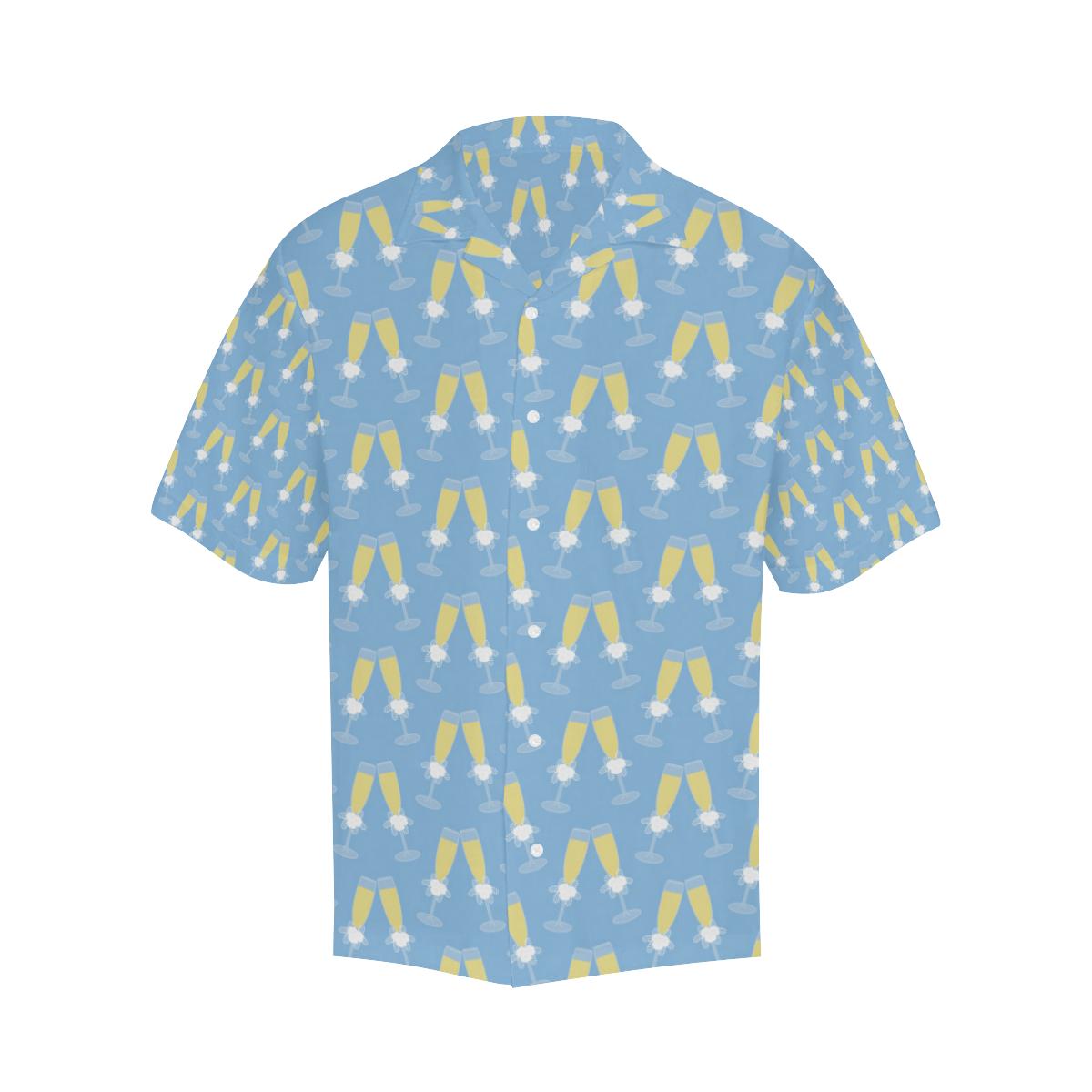 Champagne Pattern Print Design Hawaiian Shirt
