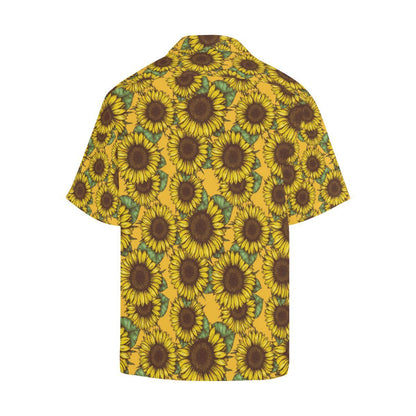 Sunflower Pattern Mens All Over Print Hawaiian Shirt