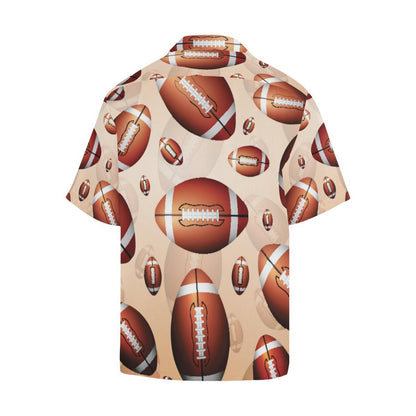 American Football Ball Design Pattern Mens All Over Print Hawaiian Shirt