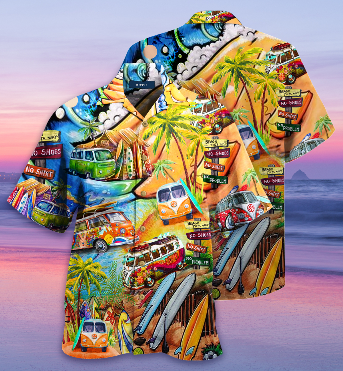 Amazing Happy As A Hippie Hawaiian Shirt | For Men & Women | Adult | HW1729