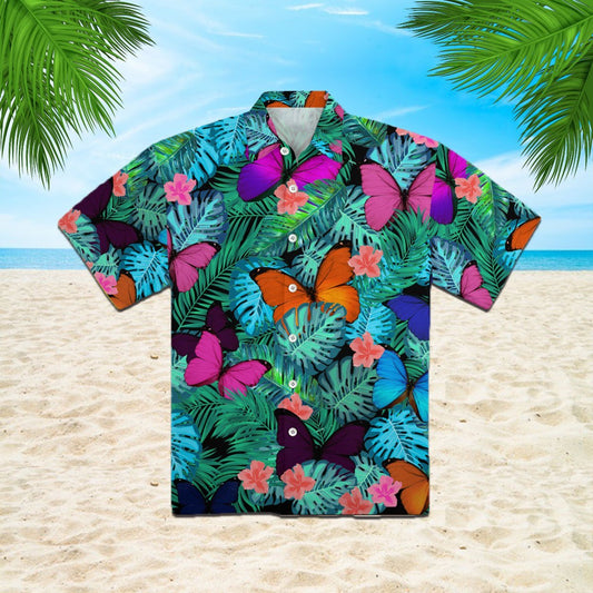 OragonTee Butterfly Hawaiian Shirt | For Men & Women | Adult | HW1046
