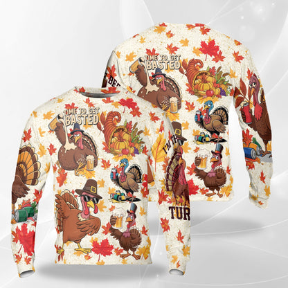 Thanksgiving Turkey Sweatshirt – Colorful Graphic 3D All Over Print Design