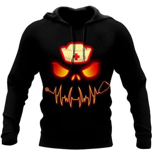 Nurse's Halloween All Over Print Unisex Hoodie