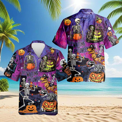 Halloween You're Already Dead Skeleton Hawaiian Shirt for Men, Button Down Aloha Shirt - Azhawaiian