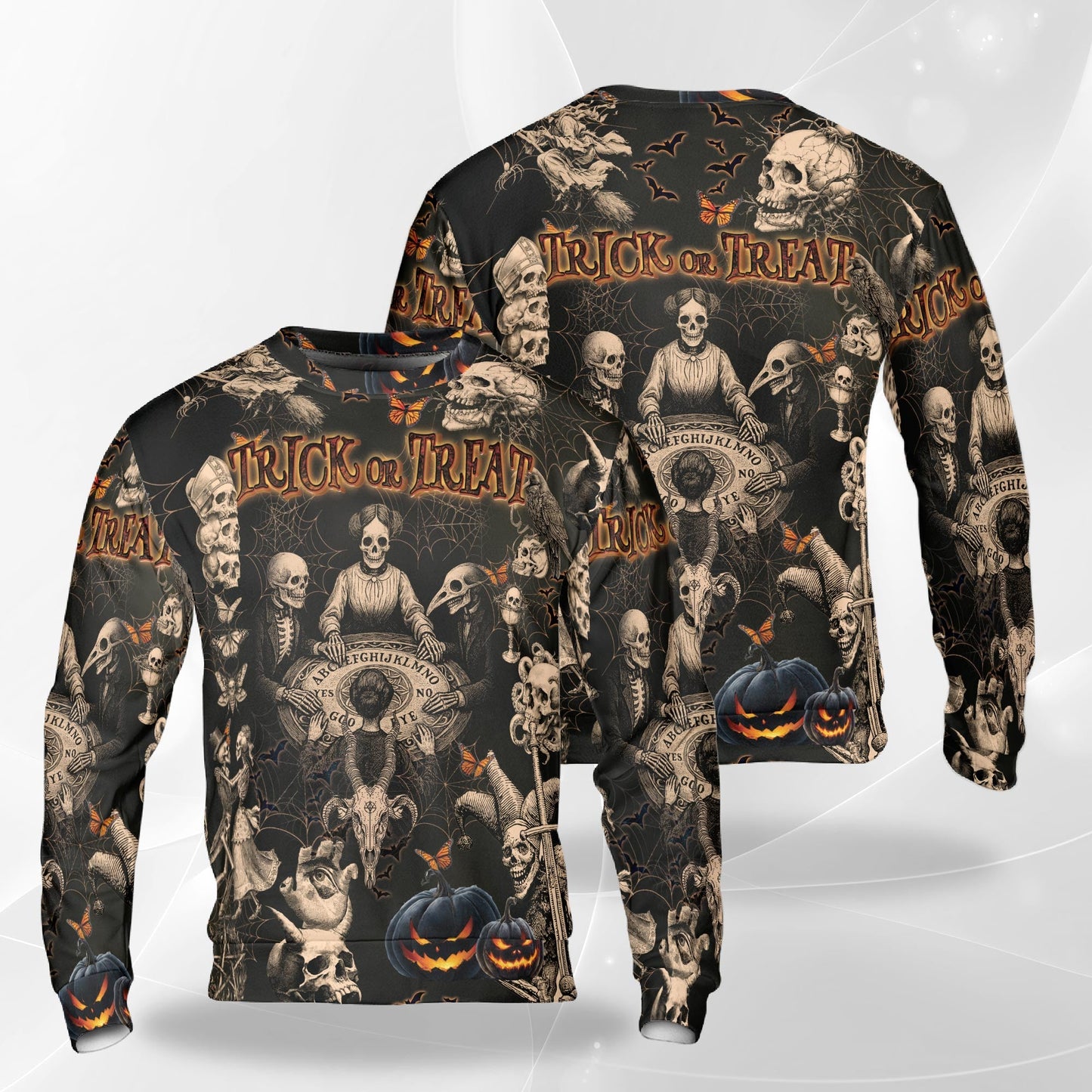 Halloween Skeleton Sweatshirt – Colorful Graphic 3D All Over Print Design