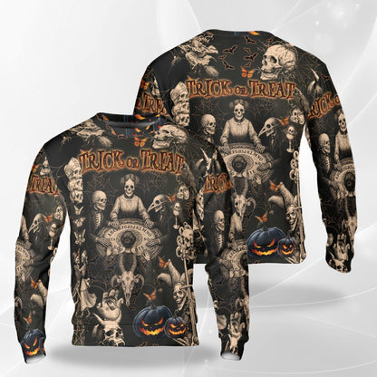 Halloween Skeleton Sweatshirt – Colorful Graphic 3D All Over Print Design