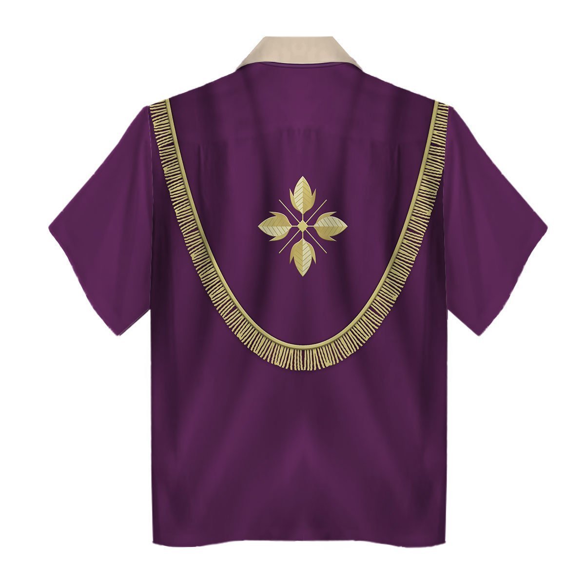 3D Hawaiian Outfit Purple Liturgical Vestment Shirt