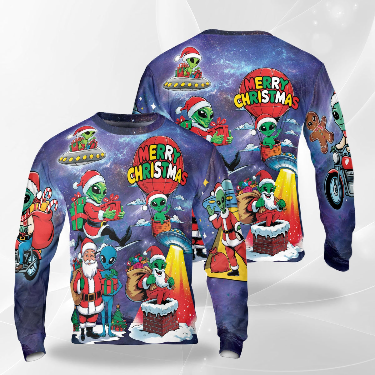 Santa Sweatshirt – Christmas 3D All Over Print Design
