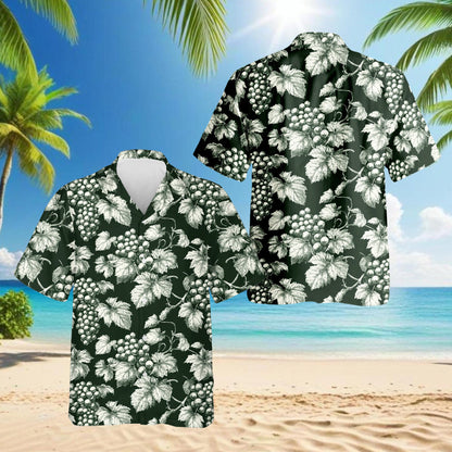 Grape Hawaiian Shirt for Men, Button Down Aloha Shirt - Azhawaiian
