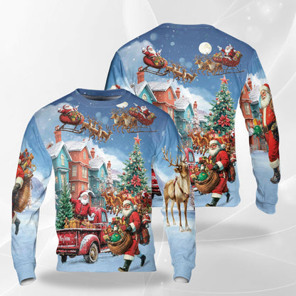 Christmas Santa Clause Sweatshirt – Christmas 3D All Over Print Design