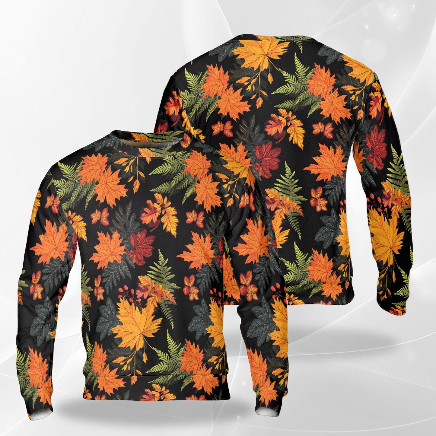 Vintage Autumn Maple Leaves Sweatshirt – Vintage 3D All Over Print Design