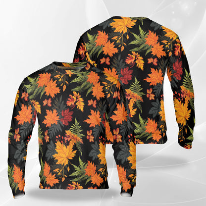 Vintage Autumn Maple Leaves Sweatshirt – Vintage 3D All Over Print Design