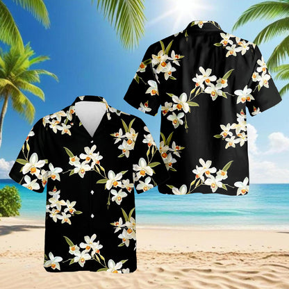 Orchid Hawaiian Shirt for Men, Button Down Aloha Shirt - Azhawaiian