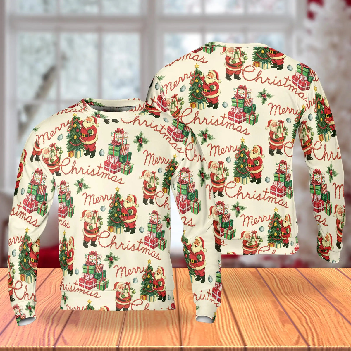 Cute Santa Claus Cosplay Sweatshirt – Christmas 3D All Over Print Design