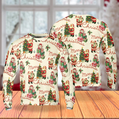 Cute Santa Claus Cosplay Sweatshirt – Christmas 3D All Over Print Design
