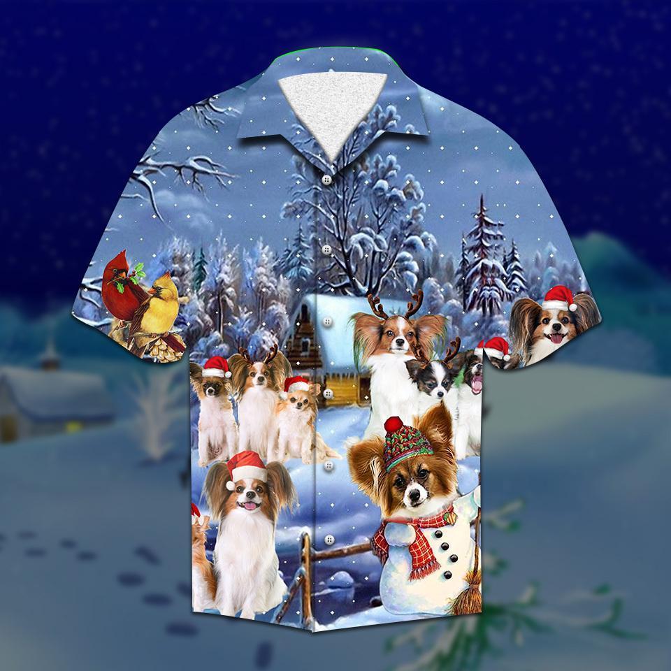 Papillon Christmas Hawaiian Shirt | For Men & Women | Adult | HW2096