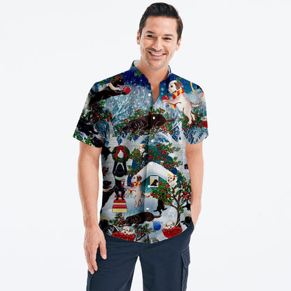 Dogs Under Christmas Hawaiian Shirt