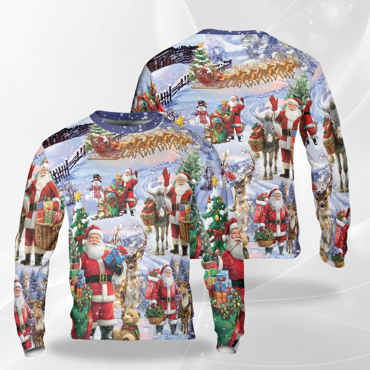 Santa Claus Christmas Sweatshirt – Christmas 3D All Over Print Design