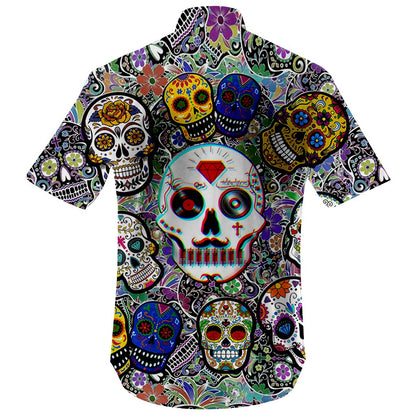 Amazing Skull Print Hawaiian Shirt