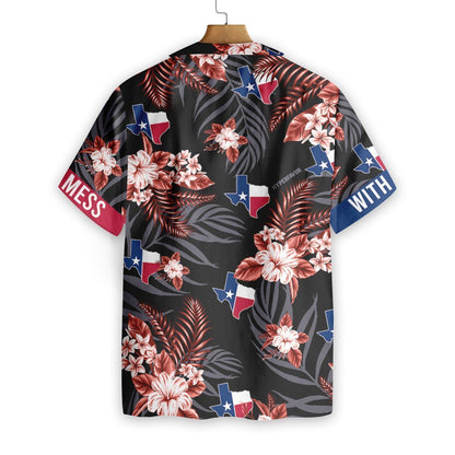 Texas - Map Flower Style Hawaii Shirt Short Hawaiian