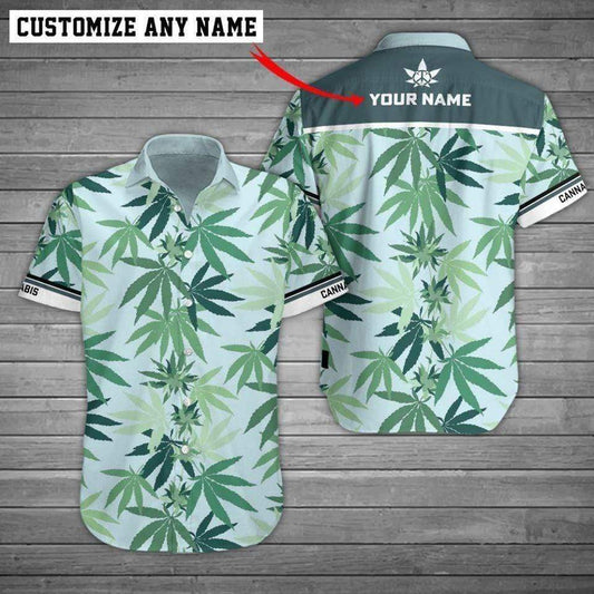 Customized Your Name Weed Tropical Summer Hawaiian Aloha Shirts #DH