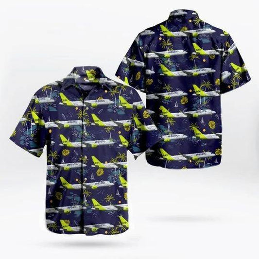 Airbaltic Bombardier Series Cs300 Hawaiian Shirt | For Men &amp;amp; Women | Adult | Hw8574