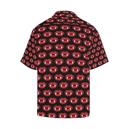 Vampire Lips Print Design Hawaiian Shirt