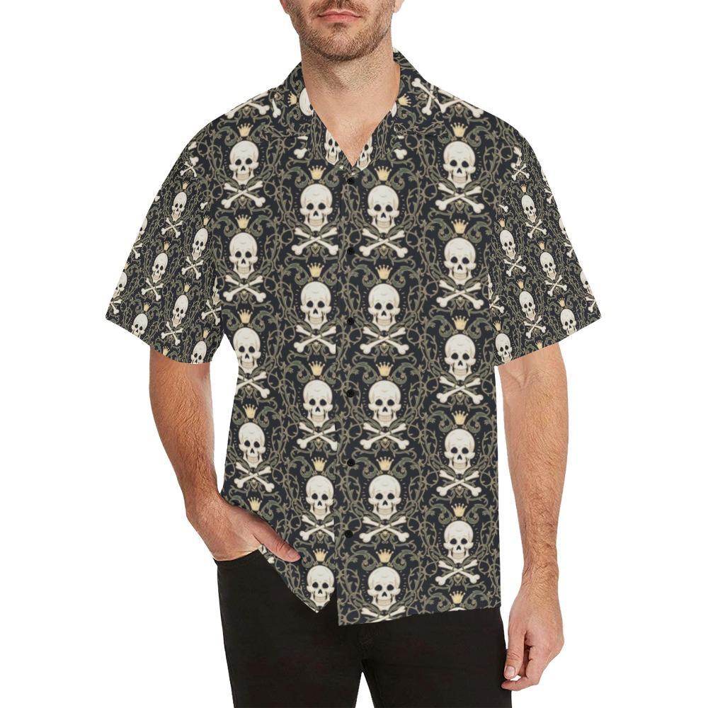 Skull King Print Design Hawaiian Shirt